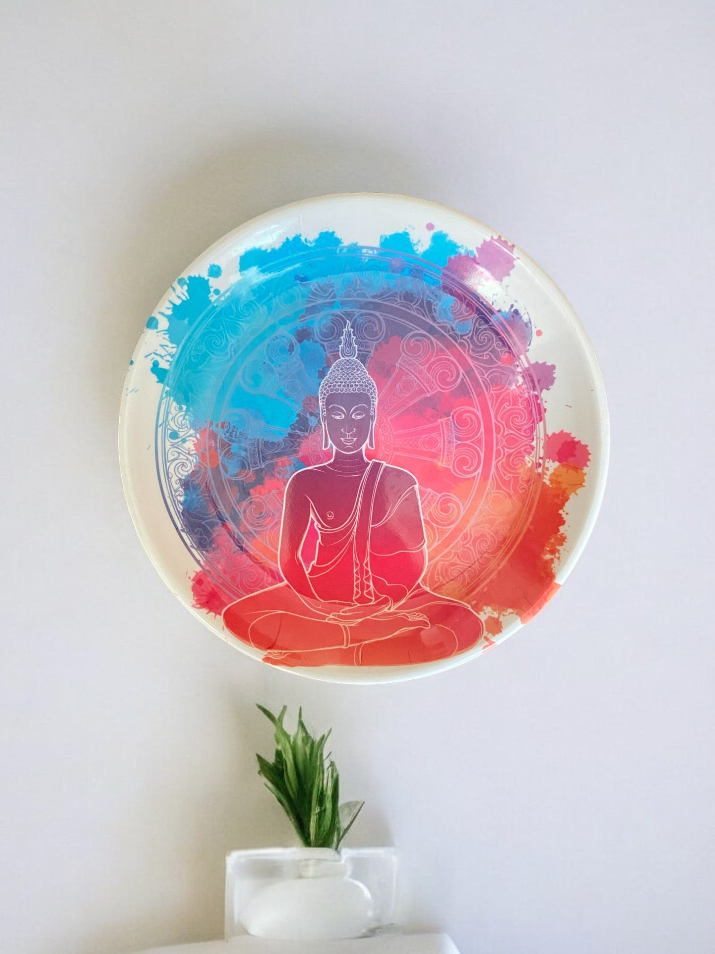 Melamine Wall Hanging Printed Decorative Plates (Set of 2)