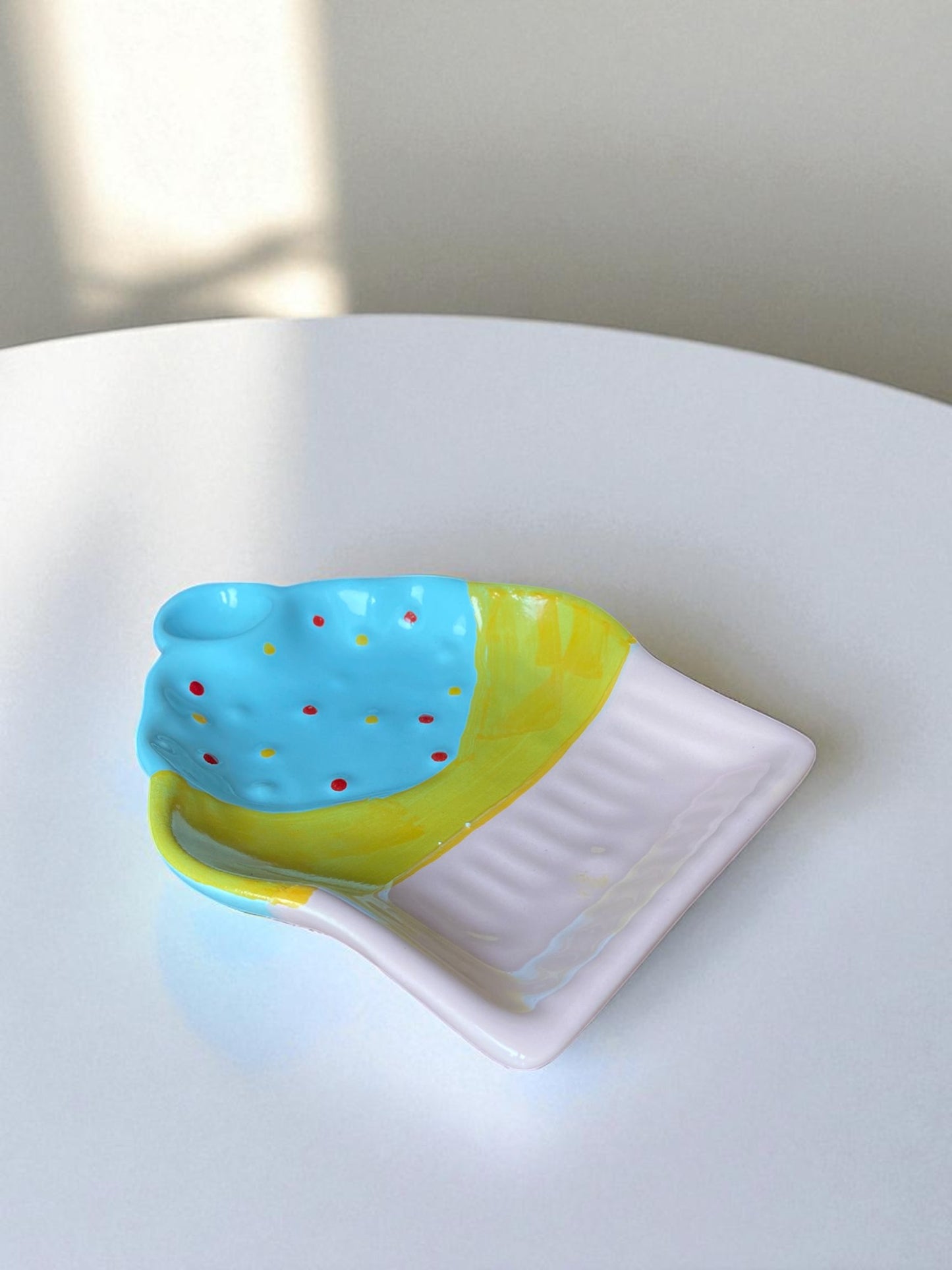 Ceramic Cupcake Dessert Plate or Snack Platter