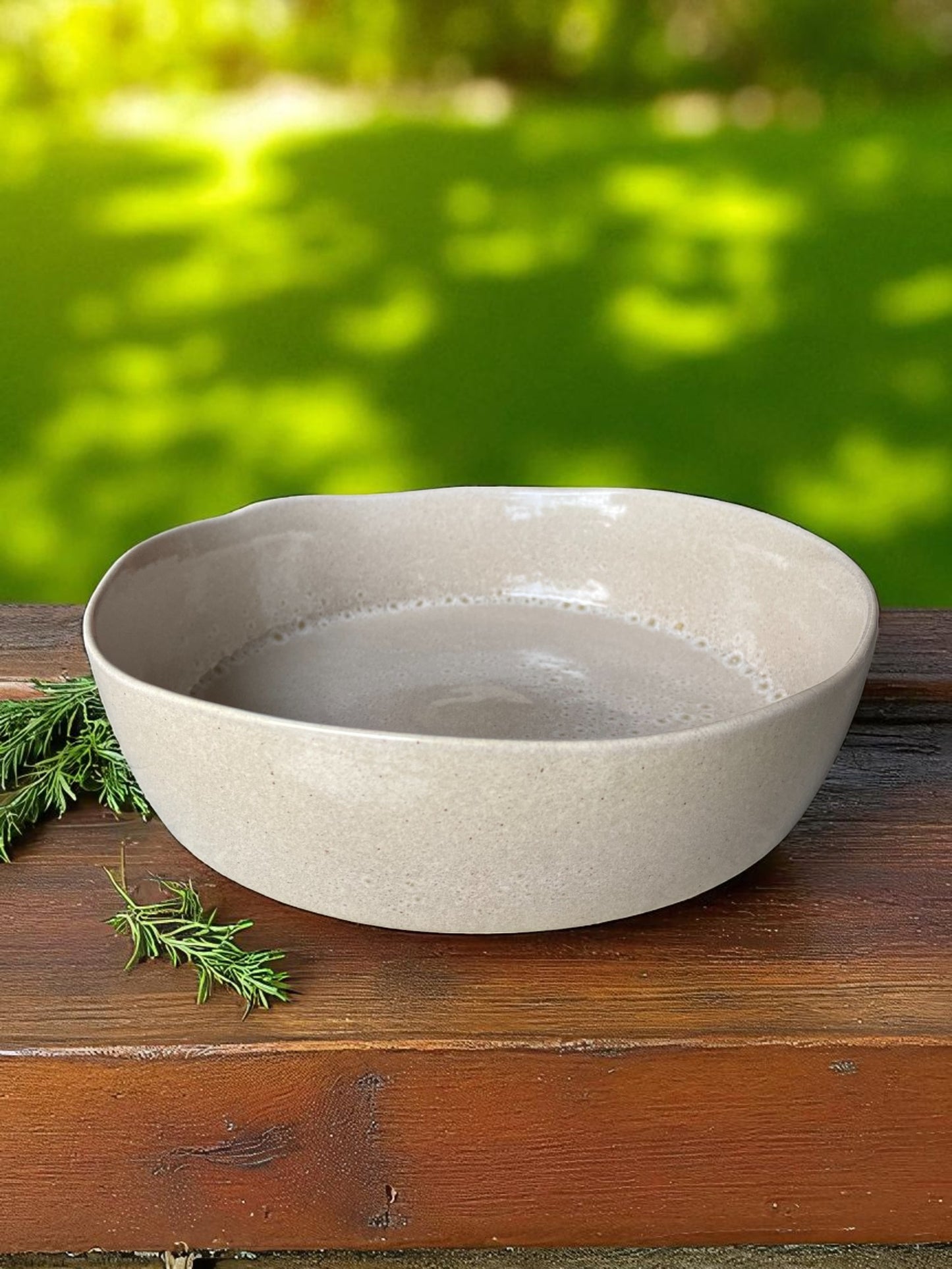 Modern Ceramic Serving Bowl, Large Deep Round Bowl, Kitchen and Dining