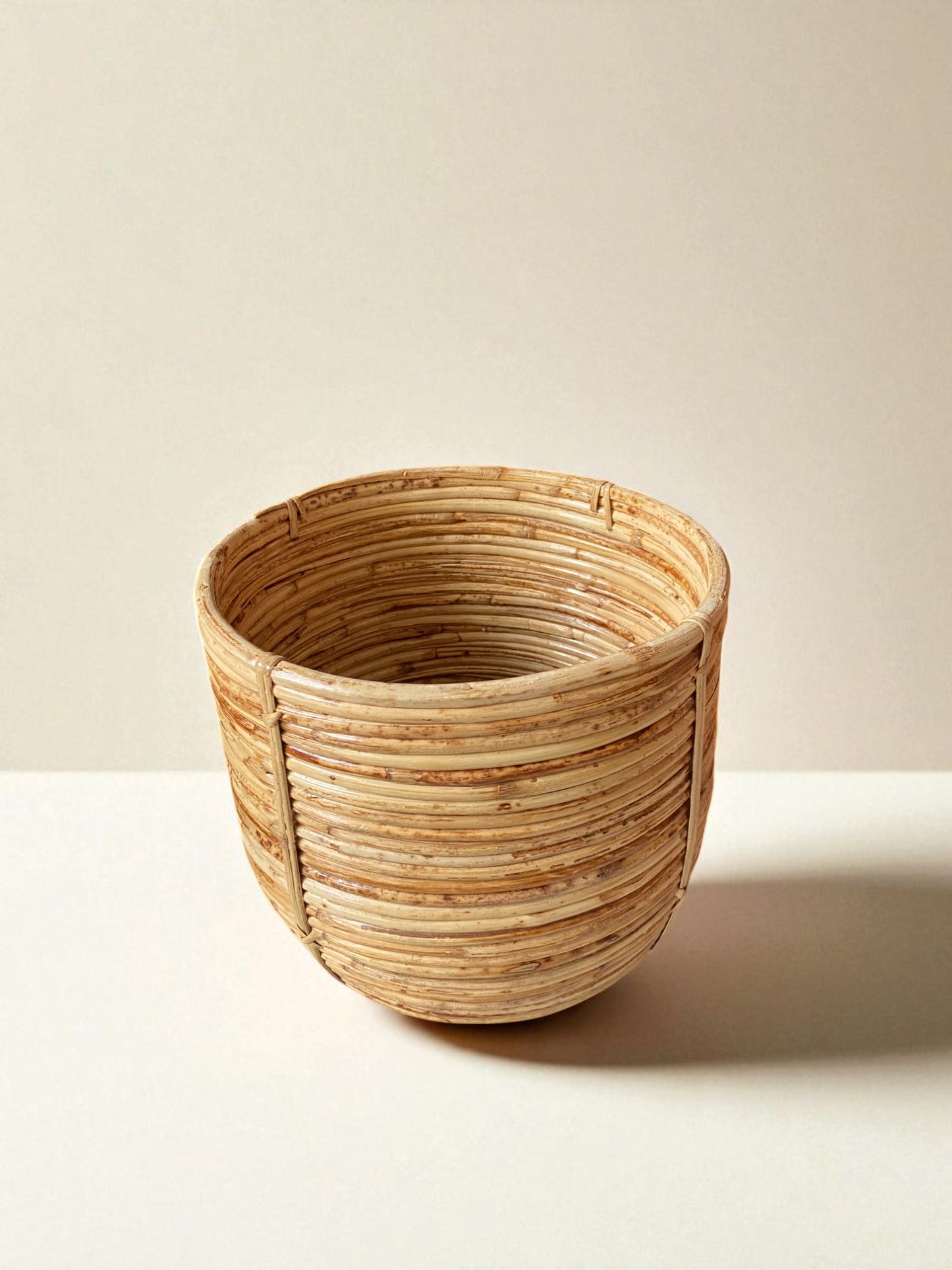 Natural Rattan Planter, Handwoven Decorative Containers